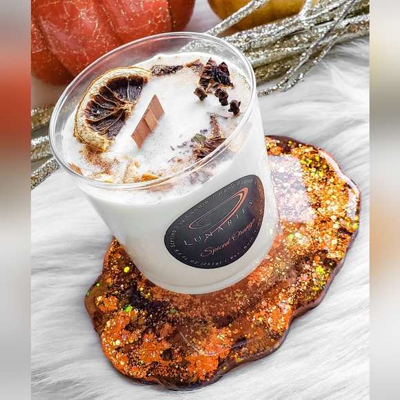 Spiced Orange Soy Candle w/ Wood Wick - Picture 3 of 12